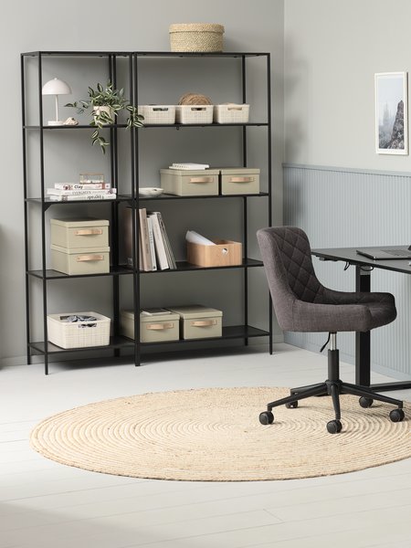 Étagère HORBELEV 5 tablettes étroit noir