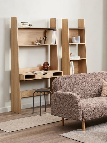 Boekenkast KRARUP 5 shappen eiken kleur