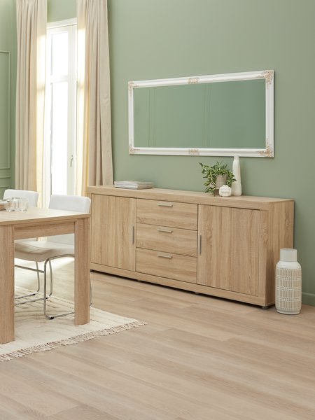 Sideboard RINDSHOLM 2 doors 3 drawers oak colour