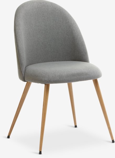 Chaise KOKKEDAL gris/chêne