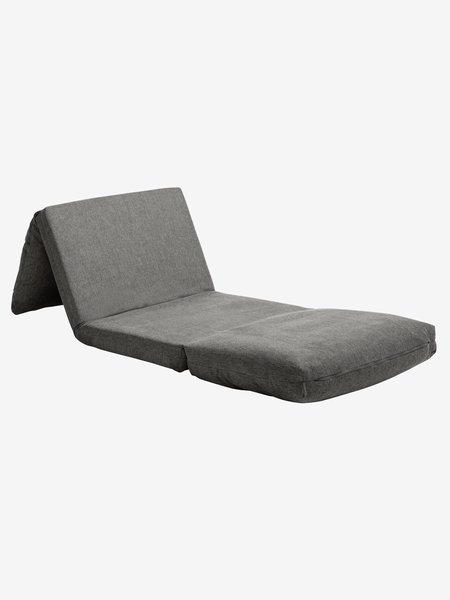 Fauteuil convertible VEGGER tissu gris