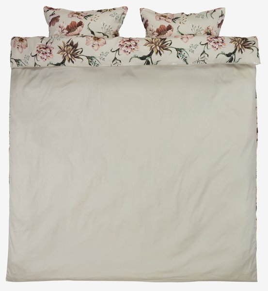 Sateen duvet cover set ESTHER Double natural