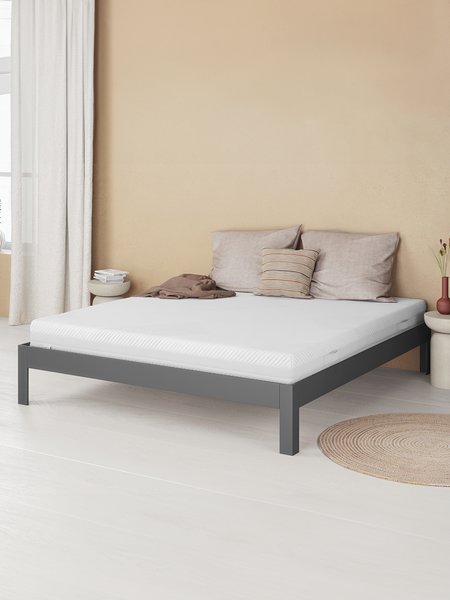 Estrutura de cama KILDEN 180x200 cinzento escuro