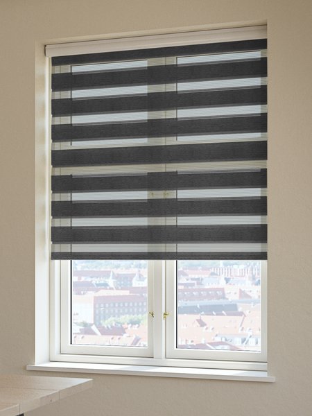 Roller blind Duo ALSTEN 120x180cm with cassette grey