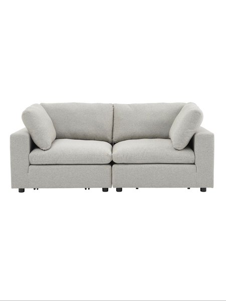 Divano componibile LUNDBY 2 posti tessuto color sabbia