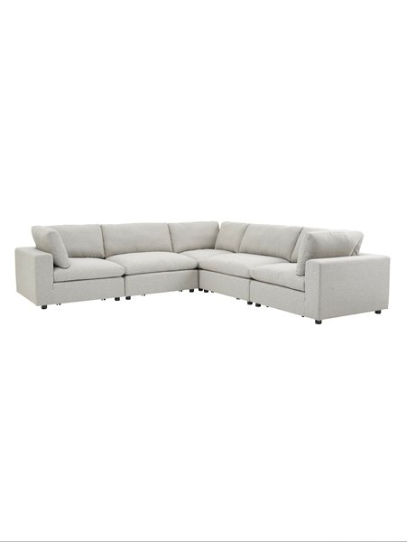 Modulo divano LUNDBY angolo/finale tessuto col. sabbia