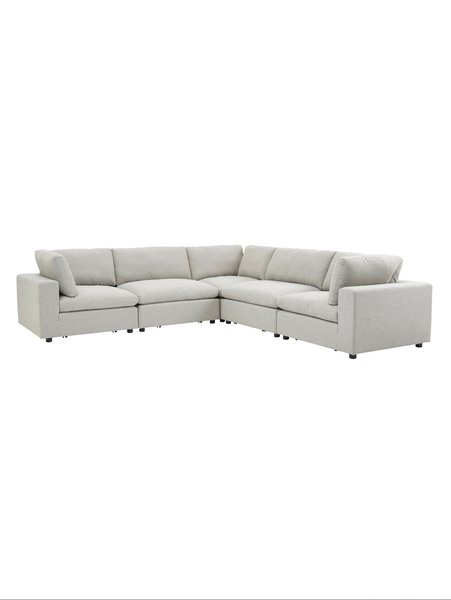 Modular sofa LUNDBY corner sand fabric