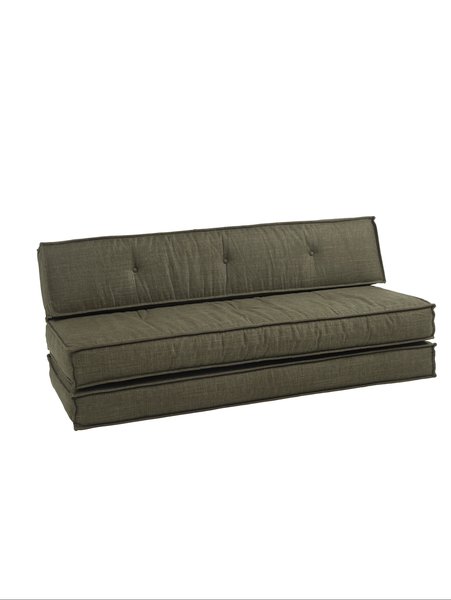 Canapé convertible TRIGE tissu vert olive