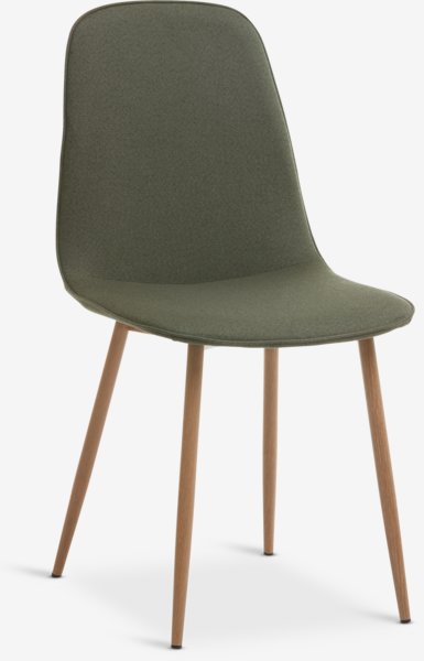 Chaise BISTRUP olive/chêne