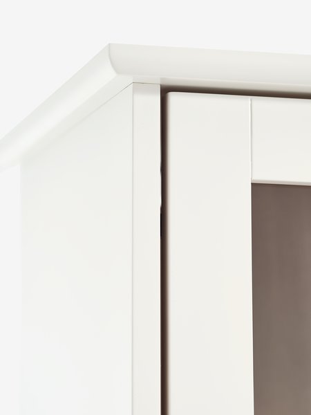 Display cabinet KIRKEBY 2 doors white/oak colour