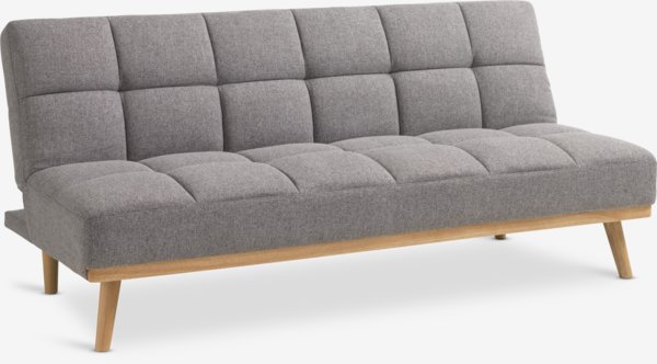 Canapé convertible NEJEDE tissu gris clair