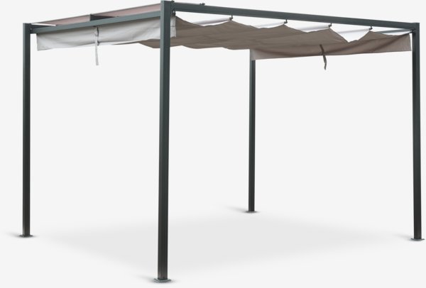 Pergola HJORTEMOSE B3xL3xH2,3m lys grå