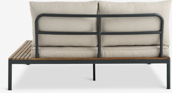 Modulo lounge HOU chaiselongue 2 posti legno duro