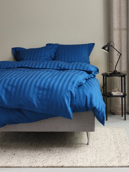 Sateen duvet cover set NELL King cobalt