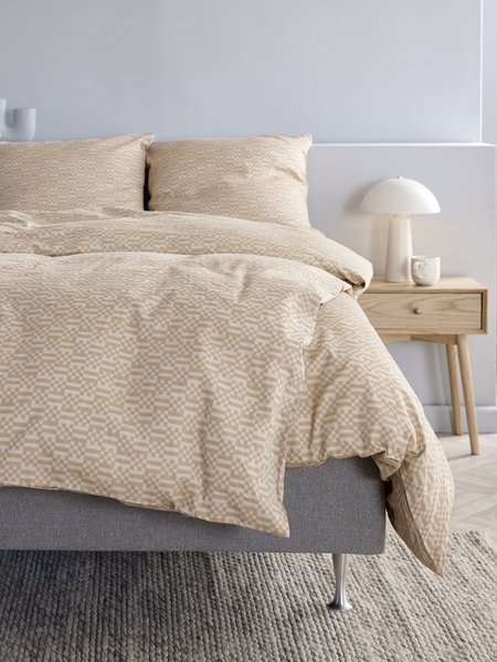 Sateen Duvet cover set TESSA Double latte