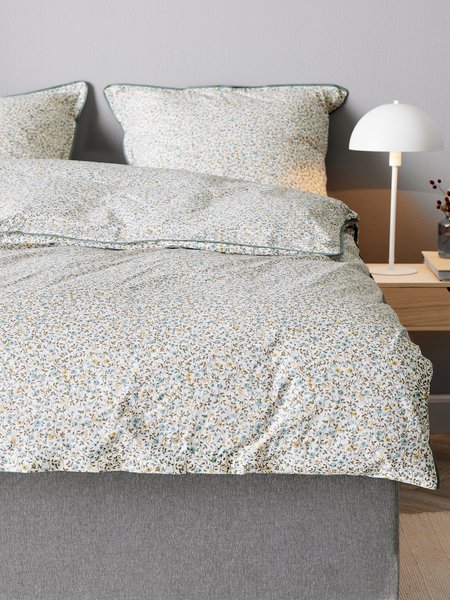 Percale duvet cover set EMILY Single blue