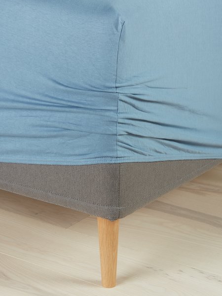 Hoeslaken jersey JETTE 140/150x200x35 blauw