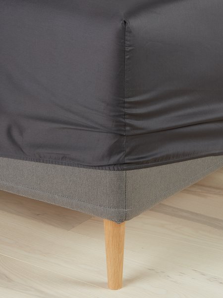 Sateen Fitted sheet TINE Super King grey