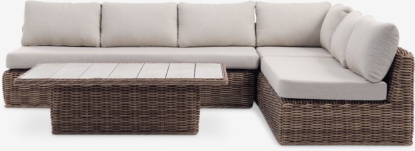 Set lounge EJER 6 posti asciugatura rapida naturale