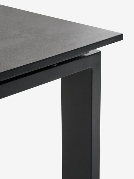 SONNERUP Tavolo L215 cm grigio + 4 AJSTRUP Sedie nero