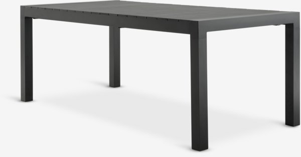 Table HESTEHAVE L205/275 + 4 chaises GUDHJEM empilable noir