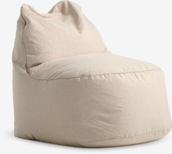 Pouf BANDHOLM 75x100x90 cm tessuto beige