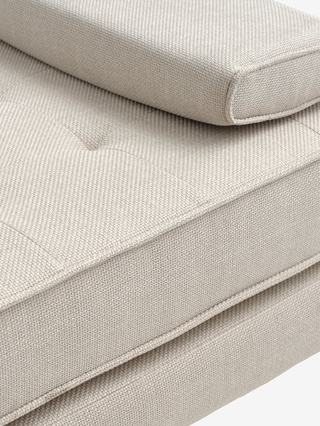 Кушетка VARMARK 190x76 с възглавница бежов текстил/цвят дъб
