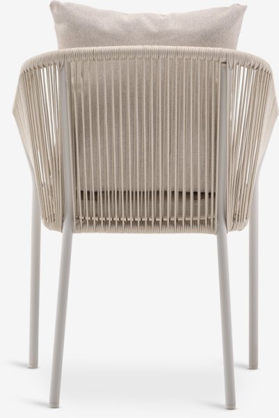 SANDVIG Ø120 Tisch + 4 BRAVA Stühle beige