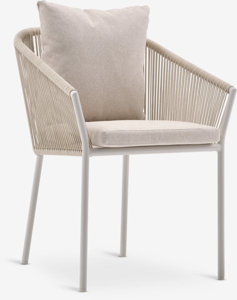 SANDVIG Tavolo Ø120 cm + 4 BRAVA Sedie beige