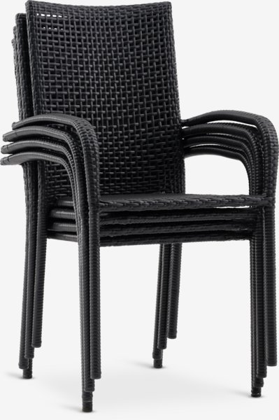 JERSORE L70 table + 2 FUGLEBJERG chair black