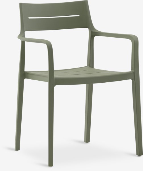 SONNERUP L215 table grey + 4 INGSTRUP chair green