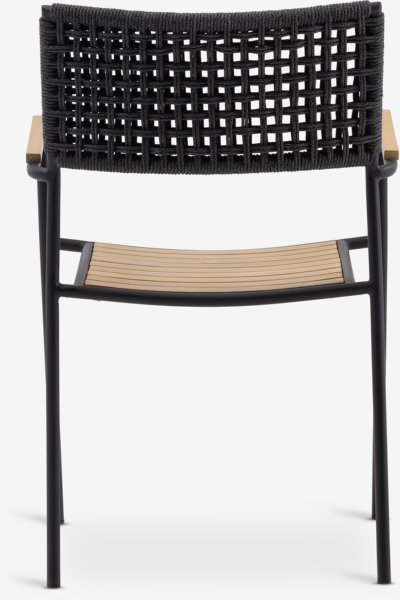 MADERUP L205 table + 4 AJSTRUP chaises noir