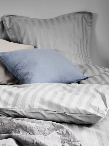 Saten nevresim seti NELL 140x200 açık gri
