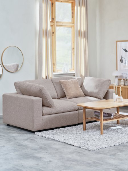 Modulares Sofa LUNDBY 2-Sitzer Stoff sand