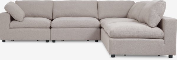 Modulares Sofa LUNDBY offen Stoff sand