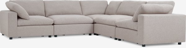 Modular sofa LUNDBY corner sand fabric