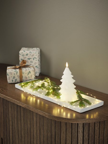 LED lys MARIPOSIT Ø9xH19cm hvid