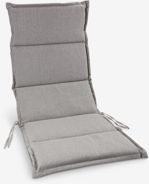 Garden cushion recliner chair BREDFJED grey