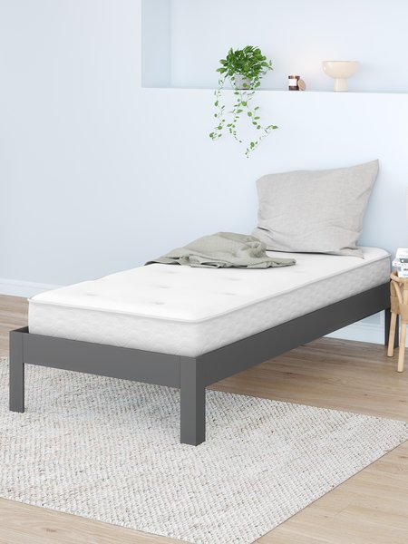 Bed frame KILDEN Single dark grey