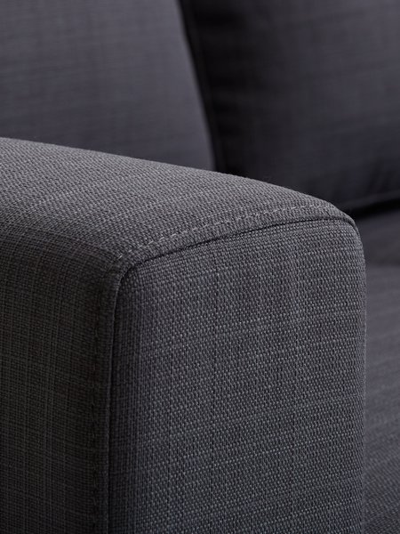 Sofa EGENSE 2 seater dark grey fabric