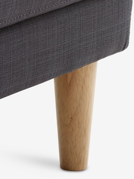 Sofa EGENSE Chaiselongue Stoff dunkelgrau