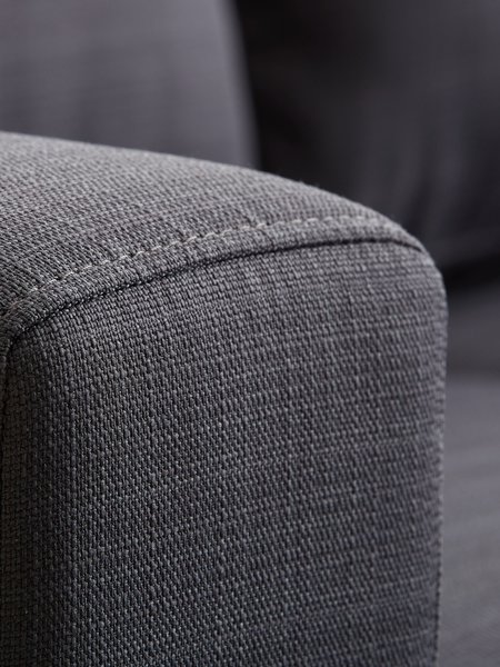Sofa EGENSE Chaiselongue Stoff dunkelgrau