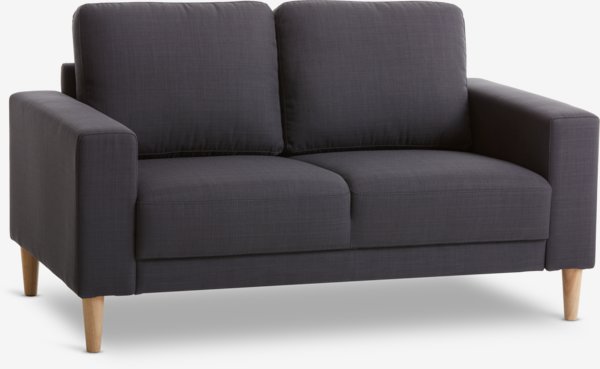 Sofa EGENSE 2 seater dark grey fabric