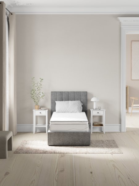 Surmatelas 80x200cm HOPEN gris DREAMZONE