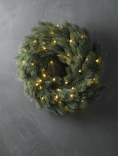 Couronne de Noël FENRIS Ø40cm a/LED et minuterie