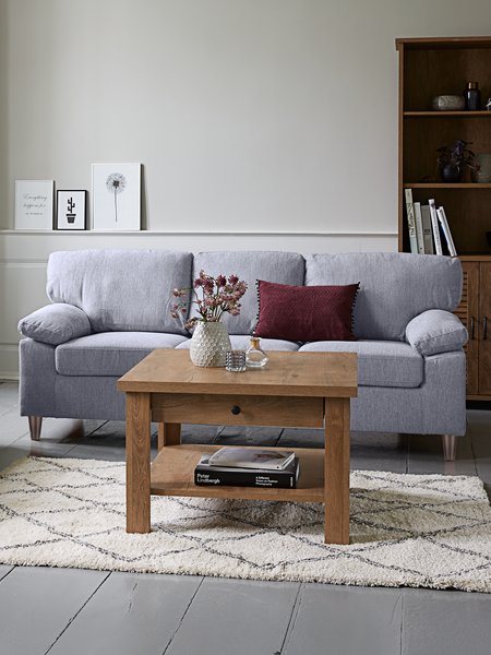 Sofa GEDVED 3-seater light grey