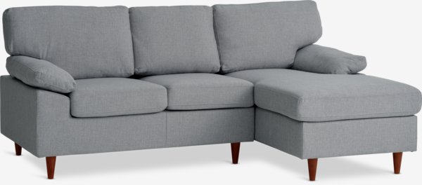 Sofa GEDVED Chaiselongue hellgrau