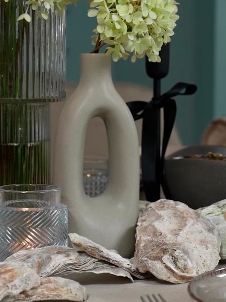 Vase INGEMAR D8xH20cm grey