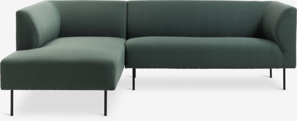 Sofa KARE Chaiselongue links dunkelgrün