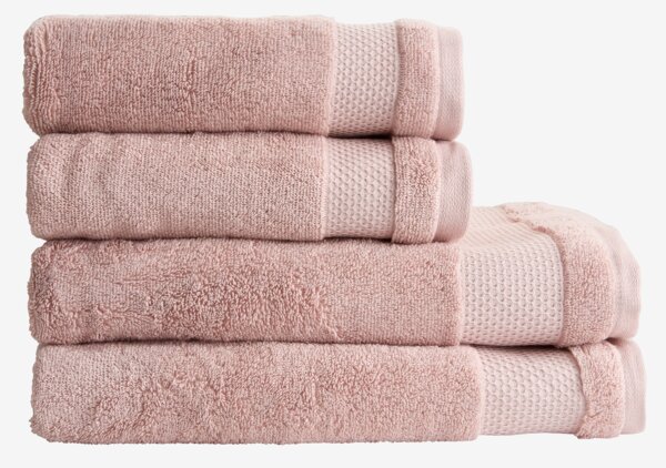 Serviette de toilette NORA 50x100 rose poudré